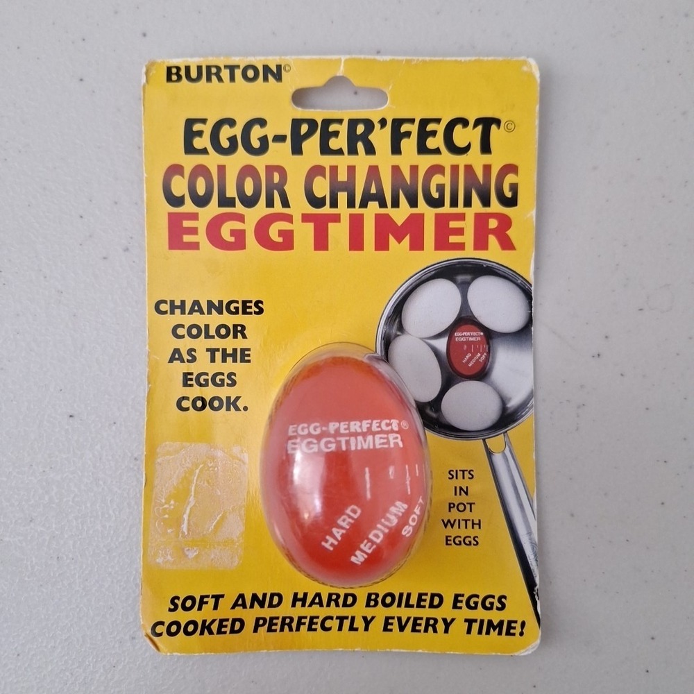 Burton Egg-Perfect Color Changing Egg Timer NEW Sealed Cooking Timer Kitchen